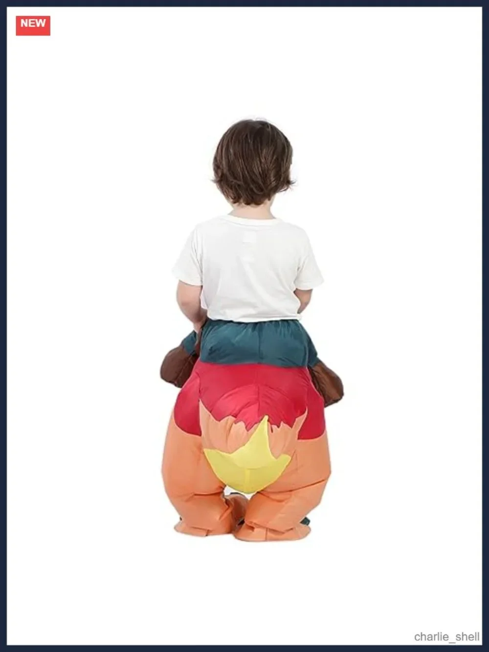 Inflatable Dinosaur Costume Kids Toddler Polyester Spandex Ride On Cosplay